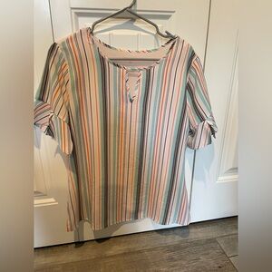 Van Heusen Pink and Blue Short Sleeve top